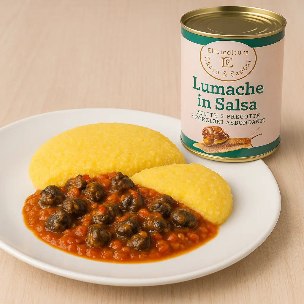 lumache in salsa con polenta