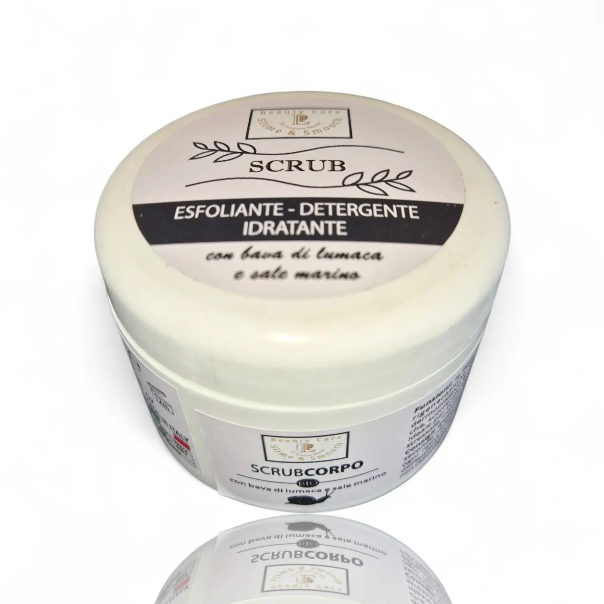 Scrub Corpo Esfoliante, Detergente ed Idratante - 250 ml - la lumaca bianca - ghedi
