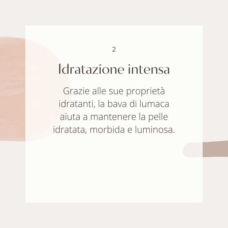 benefici della bava di lumaca  idratazione intensa