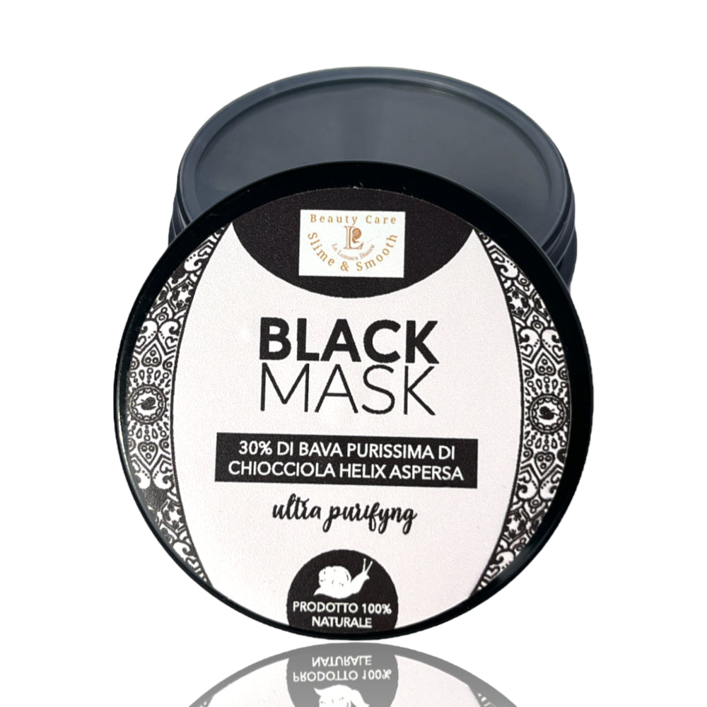 Maschera Viso Black Mask - 30% di Bava di Lumaca - 100 ml - la lumaca bianca - ghedi