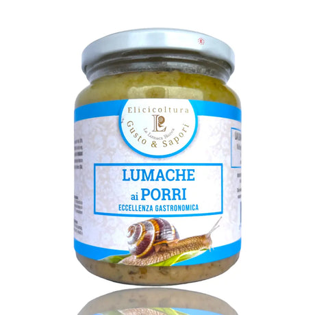 Lumache ai Porri - 360 gr - piatto pronto in 3 minuti - la lumaca biamca - ghedi